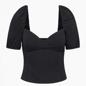Wilfred Puff-Sleeve Bustier Blouse Size XL